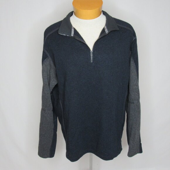 Kuhl Blue REVEL 1/4 Zip Fleece Lined Sweatshirt Sweater Men's XL XLarge - Picture 5 of 8